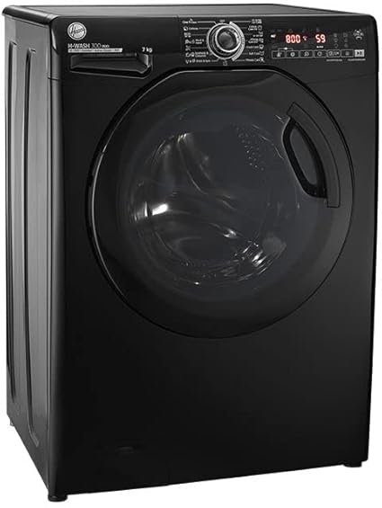 غسالة ملابس هوفر فول أوتوماتيك 7 كجم ، موتور انفرتر ، أسود H3WS17TMF3B-ELA