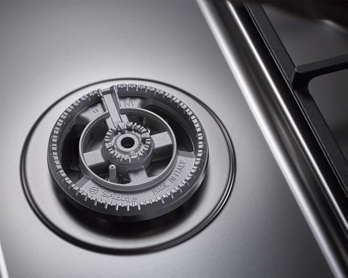 بوتاجاز لاجيرمانيا 90 × 60 - 5 شعلة غاز استانلس × أسود 9N10GUB1X4AWW