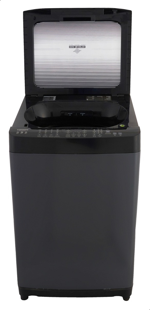 غسالة ملابس تورنيدو 15 كجم DDM انفرتر بطلمبة سيلفر غامق TWT-TLD15RDS