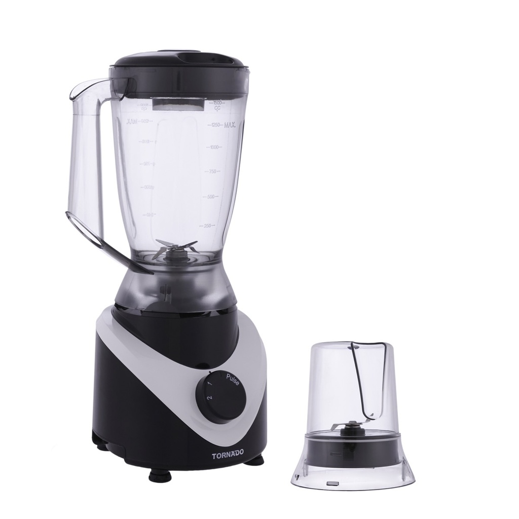 خلاط كهربائي تورنيدو 500 وات 1.5 لتر مطحنة أسود NBL500/1