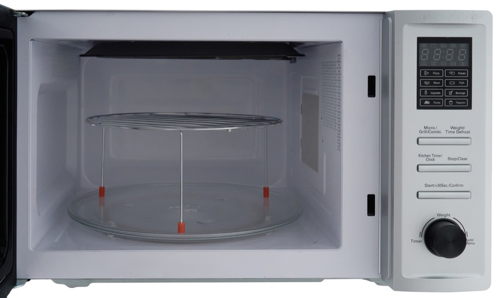 ميكروويف تورنيدو شواية 36 لتر 1000 وات 8 قوائم سيلفر MOM-C36BBE-S