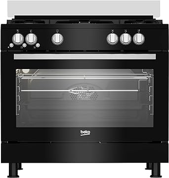 بيكو بوتجاز 5 شعلة - امان كامل - اسود 90 سم- مروحة تبريد – مروحة طهى - حوامل زهر 7721889262 1 قطعه