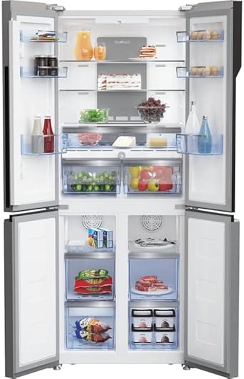 ثلاجة بيكو 450 لتر انفرتر ديجيتال 4 أبواب ستانلس موديل GNE480E20ZXPH