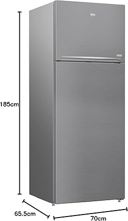 ثلاجة نوفروست ستانلس ستيل ببابين من بيكو RDNE448M20XB، 408 ليتر فضي 