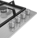 مسطح غاز  بيكو من ستانلس ستيل من 4 شعلات بحوامل من الحديد المصبوب موديل HIAW-64225SX مقاس 60 سم