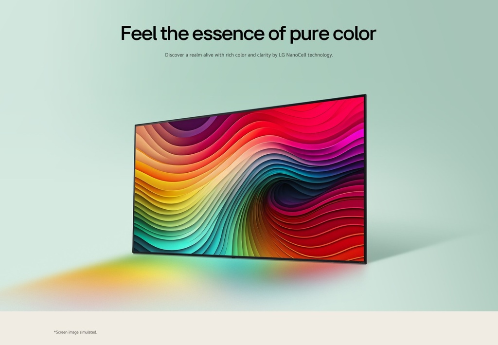 شاشة ال جي 65 بوصة سمارت NanoCell، بدقة 4K UHD، بريسيفر داخلي - 65NANO80T6A