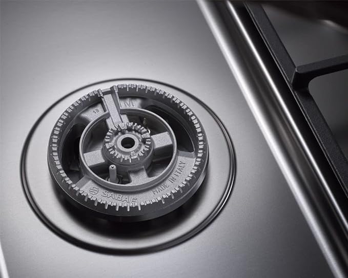 بوتاجاز لاجيرمانيا 90 × 60 - 5 شعلة غاز استانلس × أسود 9M10G4A1X4AWW