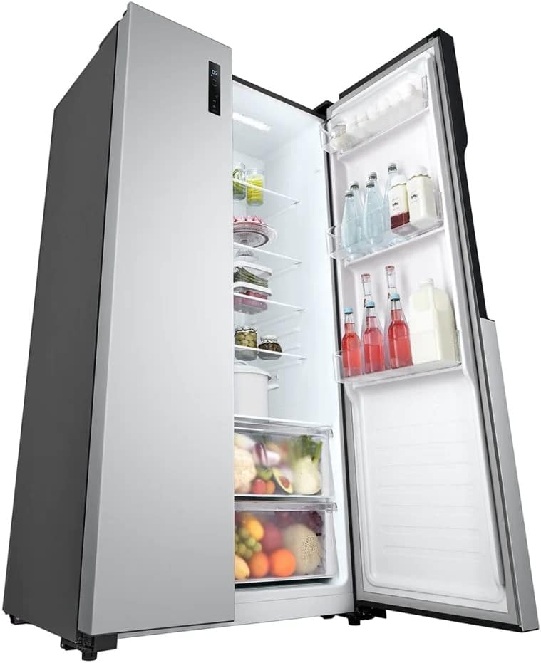 ثلاجة نوفروست ال جي بموتور انفرتر، 519 لتر، فضي - GCFB507PQAM