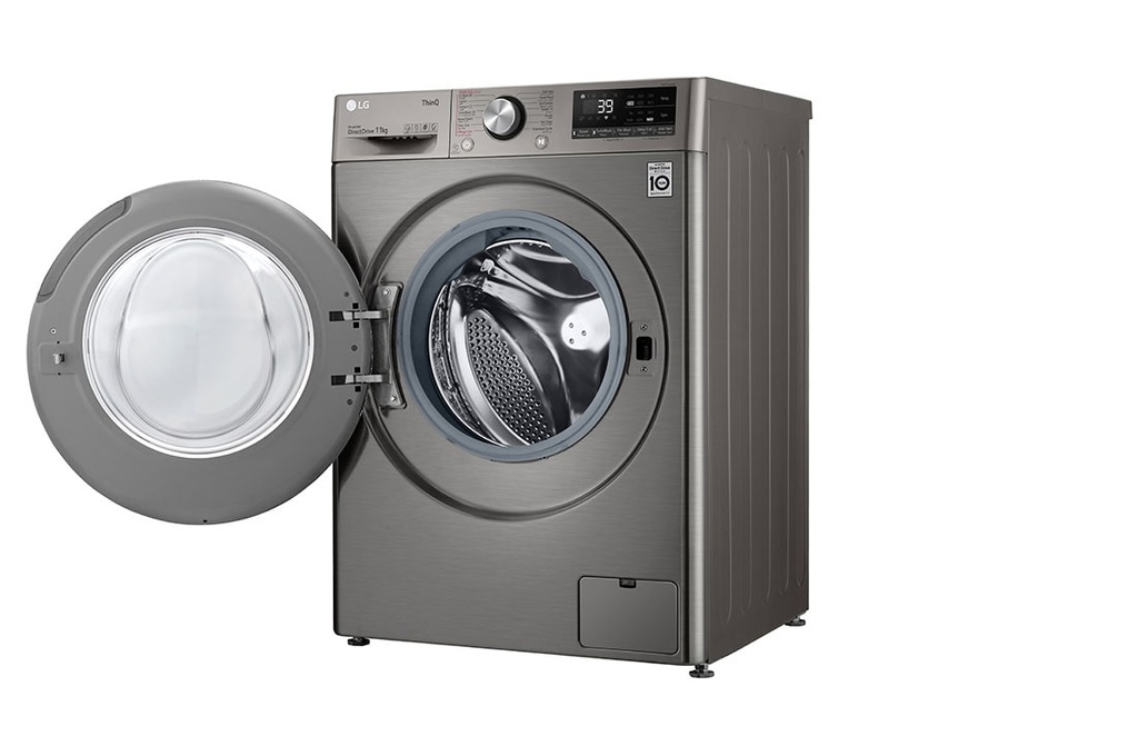 غسالة ملابس انفرتر ال جي فيفاتشي، تحميل أمامي، 11 كجم، فضي - F4Y9EWG2PV