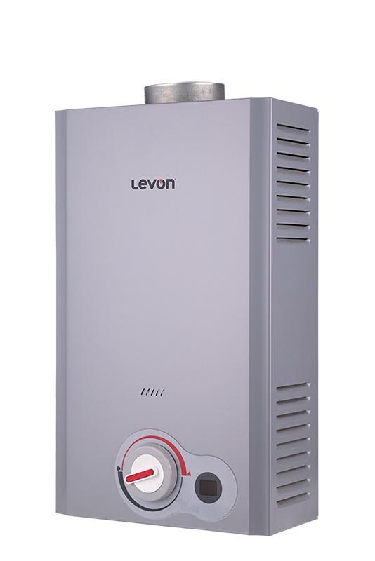 سخان غاز ليفون 10 لتر ديجيتال سلفر بمحول كهربائى