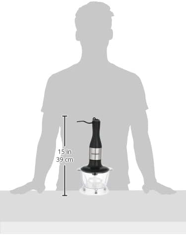 خلاط يدوي ميديا تك ستانلس ستيل 5 في 1 مع قطاعة من MT-HB14 - 700 وات، أسود