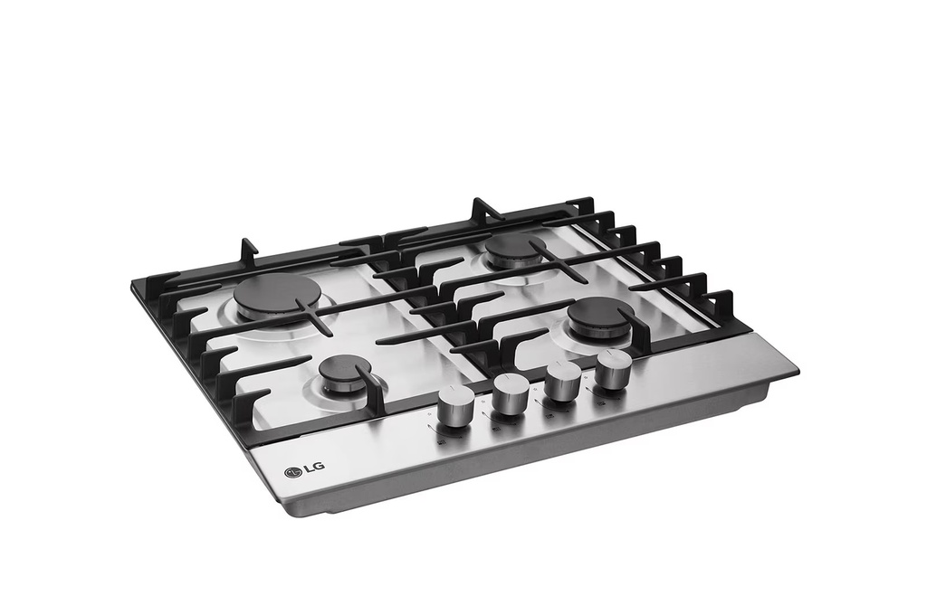بوتجاز بلت ان مسطح غاز ال جي، 4 شعلة، 60 سم، فضي - HU641BBG.CSTZEEC