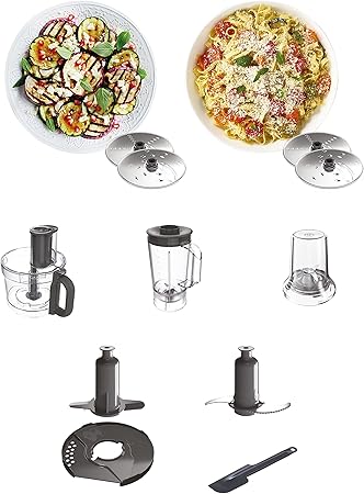 محضر طعام بقدرة 400 وات من كينوود، موديل fdp65، 1000.0 واط أبيض