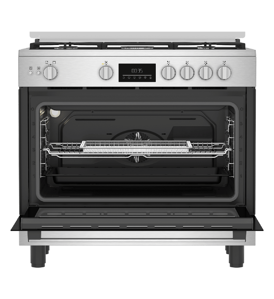 بوتجاز بيكو مقاس 60*90 سم ارتفاع 85 سم - اللون اينوكس -5 شعلات سطح غاز - شعله فرن غاز -شعله شوايه غاز- امان كامل سطح وفرن - غطاء سطح زجاج - ايرفراير - صينيه فرن - شبكه فرن - حامل اواني حديد زهر - شاشه تاتش - اشعال ذاتي - مروحه تبريد - مروحه فرن 1 قط