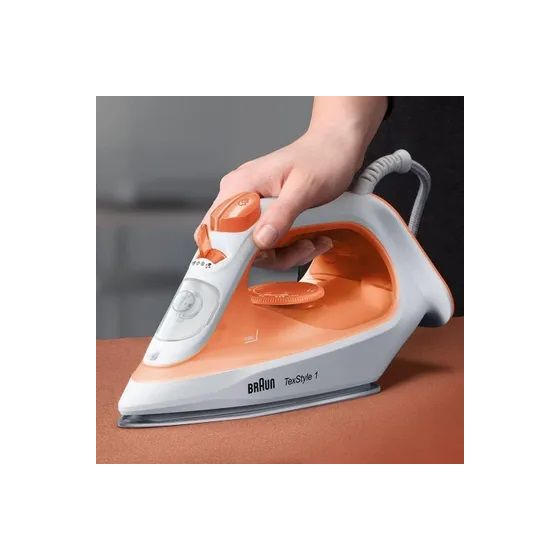 مكواة بخار براون تيكس ستايل 1، سعة 220 مل، 1900 وات، برتقالي وابيض - SI 1009