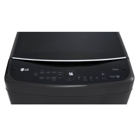 غسالة تحميل علوي، محرك ايه اي دي دي، تربو درام، 6 حركات، 19 كيلوجرام من ال جي - لون أسود متوسط - T19H3SDHT2