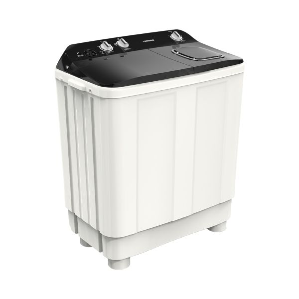 غسالة تورنيدو نصف أوتوماتيكية سعة 12 كجم، أبيض × أسود، TMH-HS12C(WK)