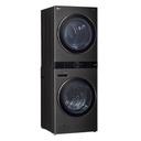 غسالة ملابس اوتوماتيك ال جي ووش تاور تحميل امامي، 21 كجم، موتور انفرتر، اسود - FWT2116BS