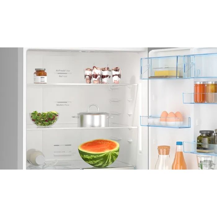 ثلاجة نوفروست بوش، 526 لتر، ستانلس ستيل - KGN76CI3E8