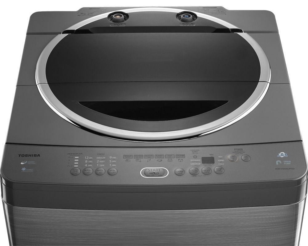 غسالة توشيبا اوتوماتيك 10ك شكل جديد-سلفر