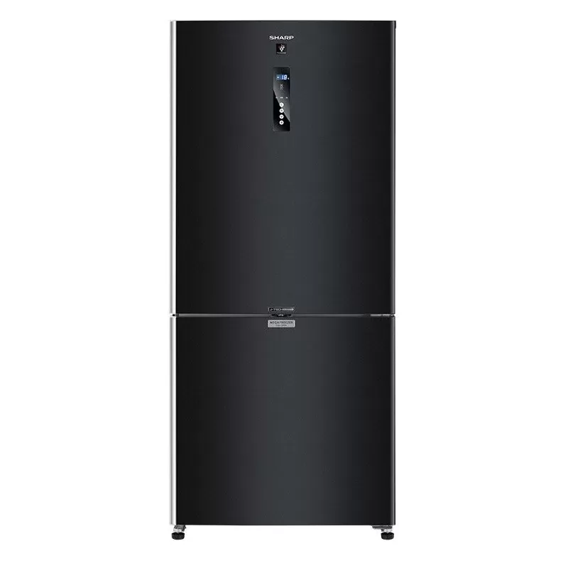 SHARP Fridge Inverter Digital Bottom Freezer 558 Liter Black SJ-PV73K-BK