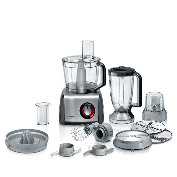 Bosch Multitalent 8 Food Processor, 1250 Watt, Black Stainless Steel - MC812M844