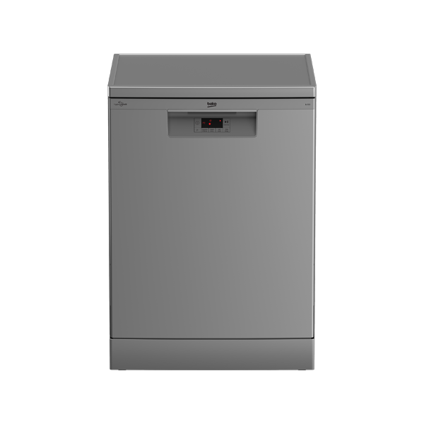 Beko dishwasher 5 programs 14 persons 60 cm - silver - led - half load + hygiene intense + steam gloss