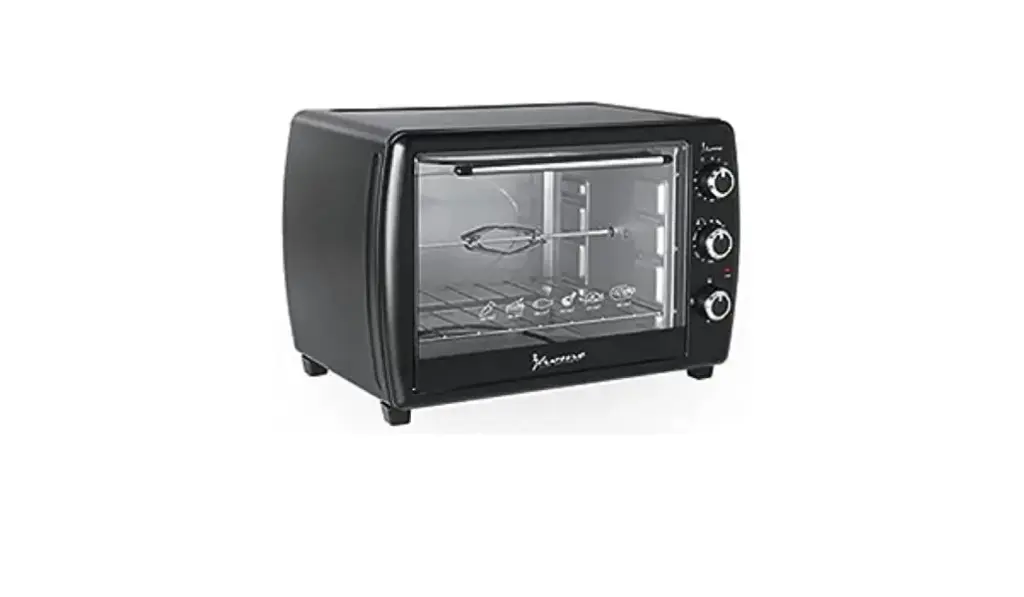 iHome 1200W 45L Electric Oven with Grill, Thermostat and Timer Up to 90 Minutes, Black, KI-7100
