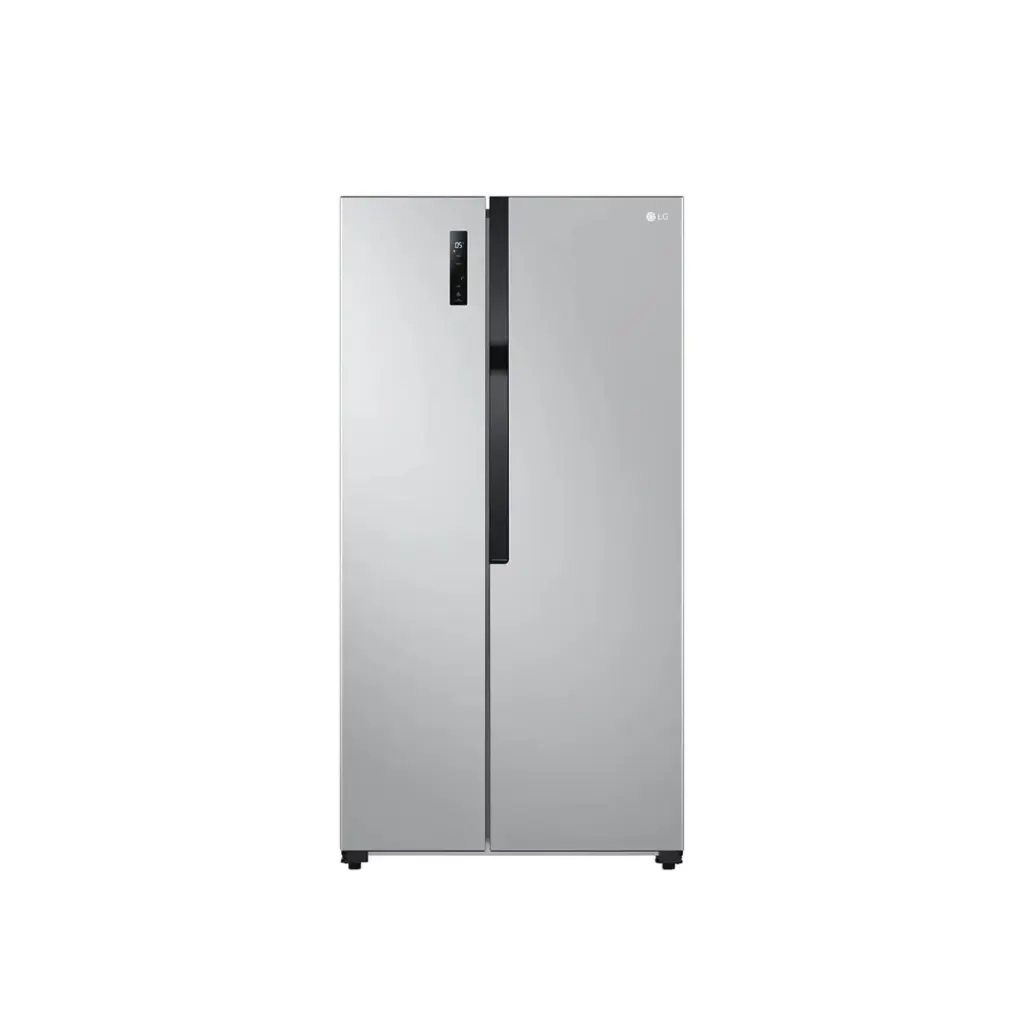LG Side by Side Inverter Refrigerator, 519 Liters, Silver - GCFB507PQAM