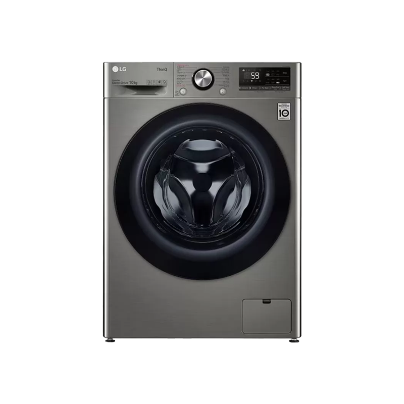 LG Vivace Inverter Washing Machine, Front Loading, 10 kg, Silver - F4Y5RYGYPV