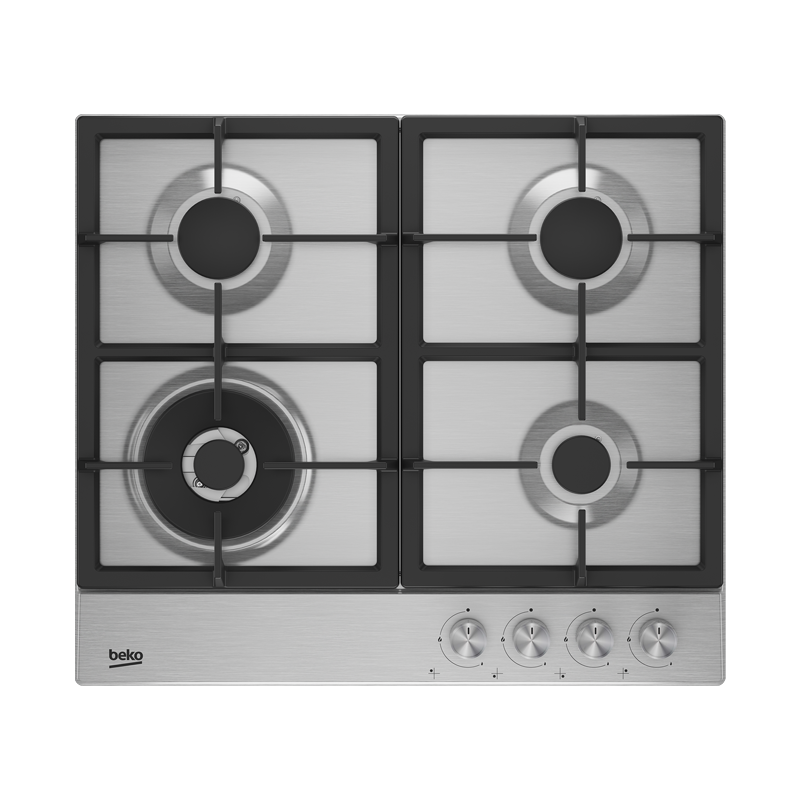 Beko Built-in Gas Hob, 4 Burners, Black- HIAW 64225 BX