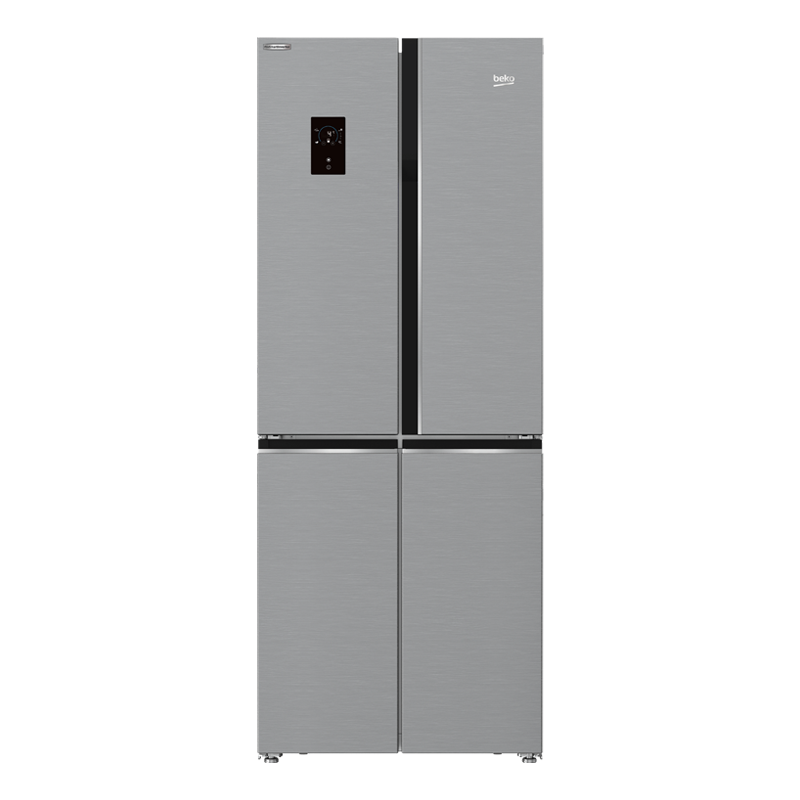 Beko Side By Side, Digital Bottom Freezer Refrigerator, (No-frost, 480 L, 515 kW, GNE480E20ZXPH, Silver)