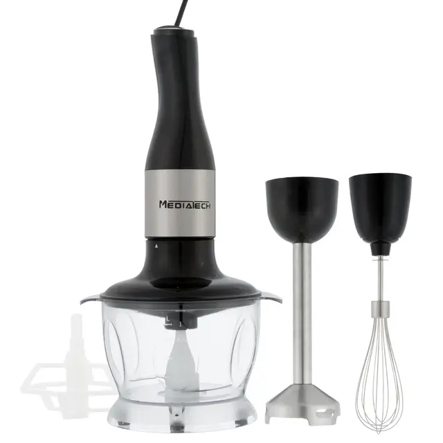 media-tech Media tech mt-hb14 5 in 1 stainless steel hand blender with chopper, 700 watt