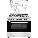 بوتاجاز غاز من تكنو فاير  اسود 60 × 80 سطح ستانلس ستيل 5 شعلات TF-15-BBCF