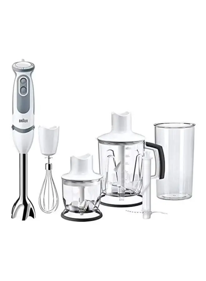 Braun MultiQuick 5 Vario Hand Blender with Accessories, 1000W, International White/Gray MQ5245 WH