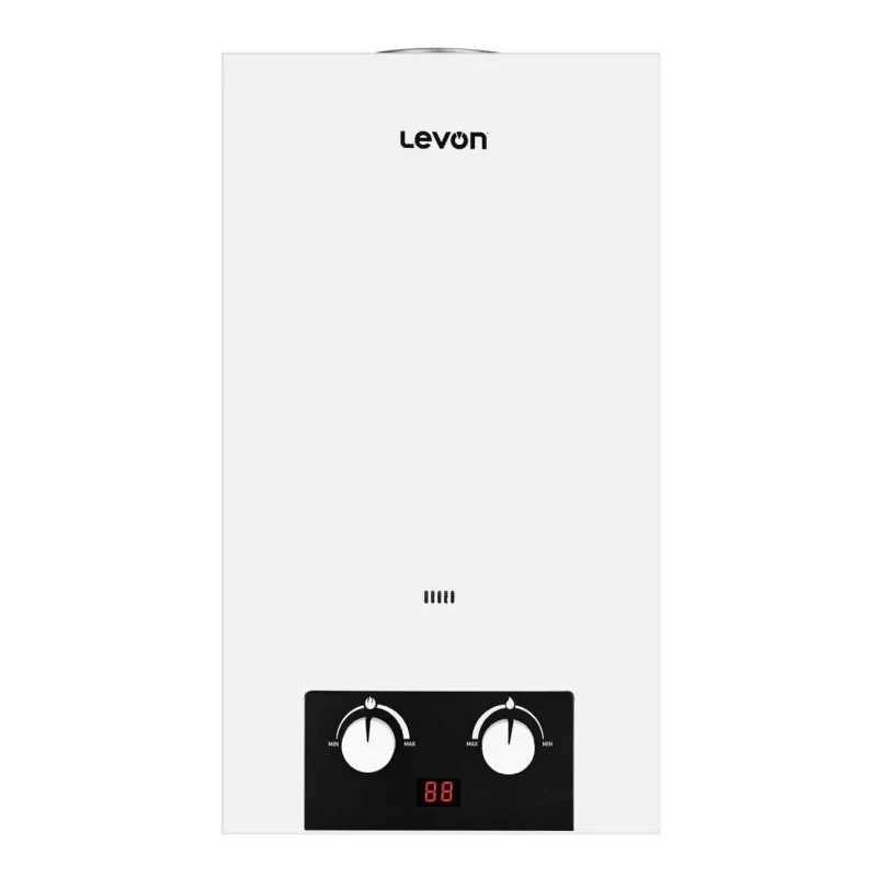10-liter gas water heater, Livon digital, white, copper, DH4, with electrical adapter 6518122