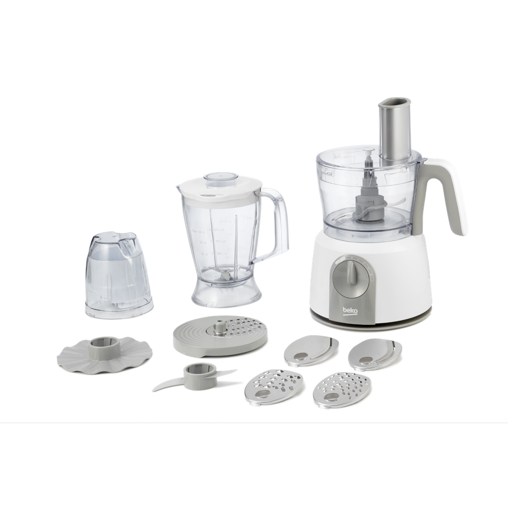 محضر طعام بيكو، بقوة 1000 وات، ابيض ورمادي - FPP 4402 W