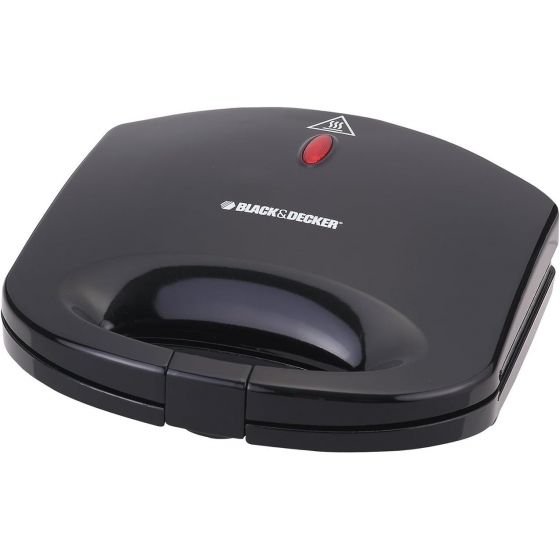 Black + Decker Sandwich Maker, 600 Watt, Black - TS1000
