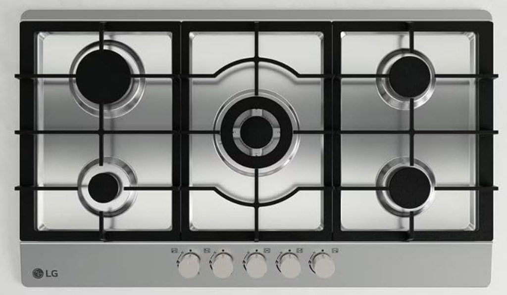 LG Built-in 900 Gas Cooktop, 5 Burners, Stainless Steel