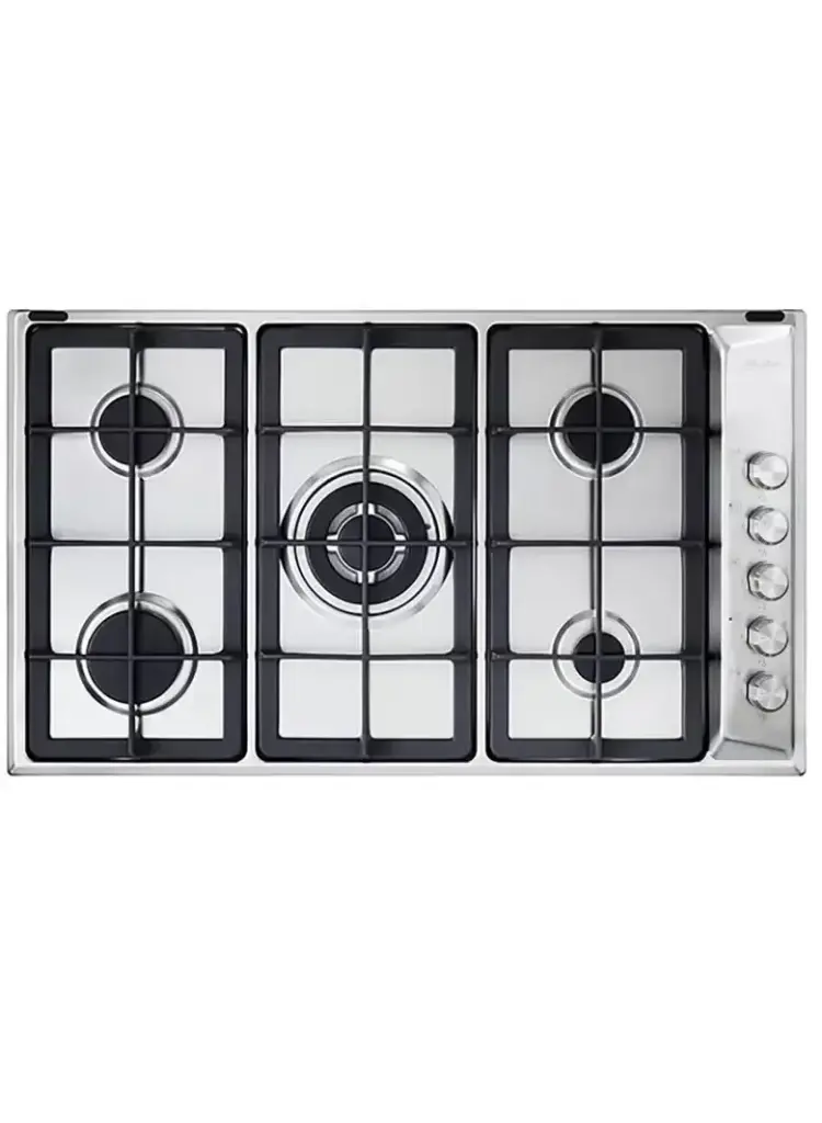 Alba 90cm Built-in Gas Hob, 5 Burners, Cast Iron Pan Supports, EN95-545