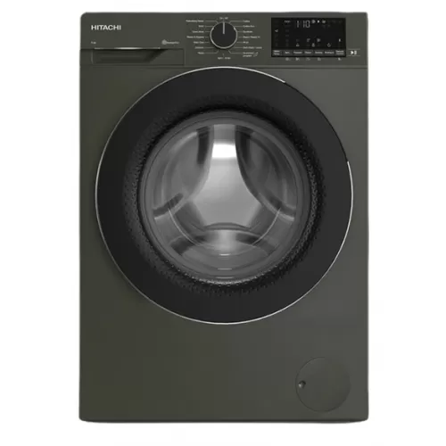 Hitachi 8kg 1400 RPM Turkish Steam Inverter Washing Machine, Gray BD-80YFVEM