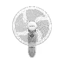  Tornado 16-inch 4-blade wall fan with remote control, white EPS-16RW