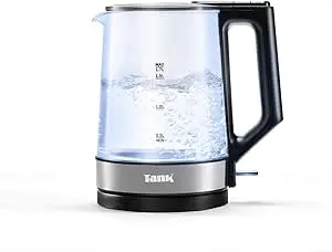 غلاية زجاجية تانك، سعة 1.7 لتر، 1850 واط، لون أسود، ضمان لمدة عامين KG-2318