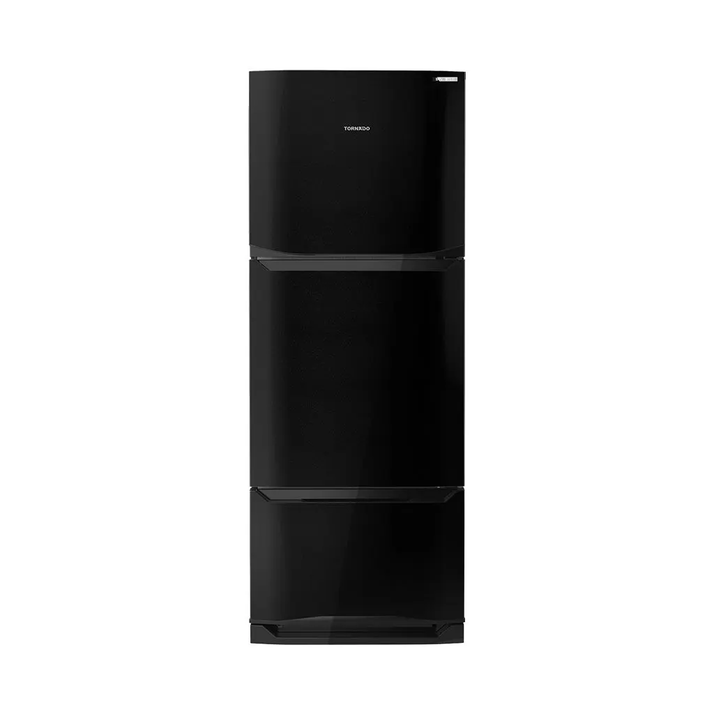 Tornado Inverter No Frost 3-Door Refrigerator, 351 Liters, Black RF-45FTV-BK