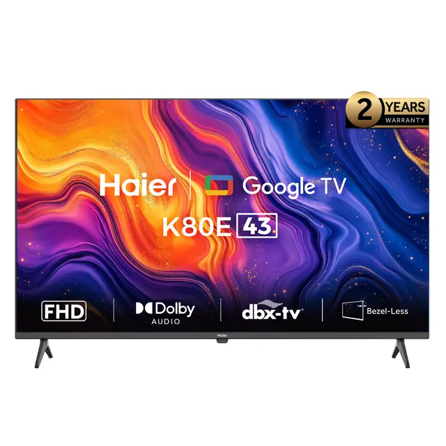 Haier Smart TV, 43-inch, LED, FHD resolution, with built-in presets - H43K80EF