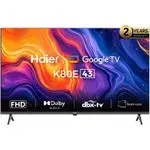 Haier Smart TV, 43-inch, LED, FHD (Full HD) resolution, with a built-in Freeview tuner. Model: EGYH43K75FFX.