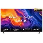 شاشة هايير سمارت هايير، 65 بوصة، LED ،4K UHD، مع ريسيفر داخلي، H65K80EU - اسود 