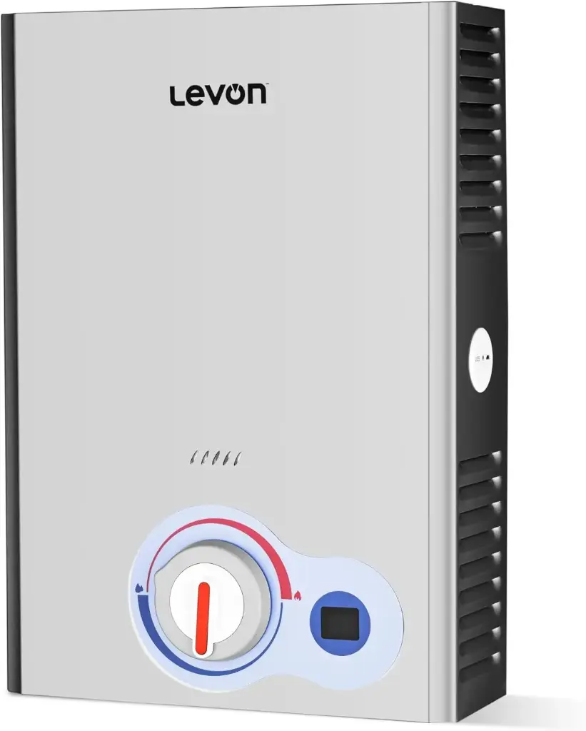 سخان غاز ليفون 6 لتر ديجيتال سيلفر بدون مدخنة _ غاز طبيعي _ 6LDH4 3مفتاح _ برو سيفتي بمحول كهربائي  6518130