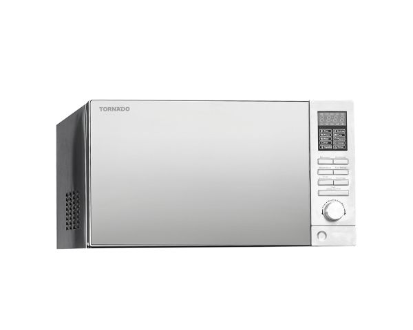 TORNADO Microwave Grill 25 Liter 900 Watt 10 Menus Silver MOM-C25BBE-S