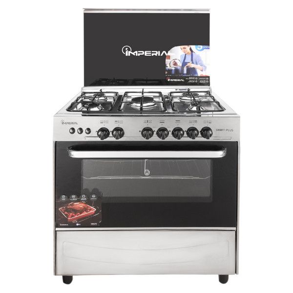 Imperial P6-6085-SS-P-ILMFYT Stainless Steel Cooker, 6 Burners, 60×85 cm - Silver